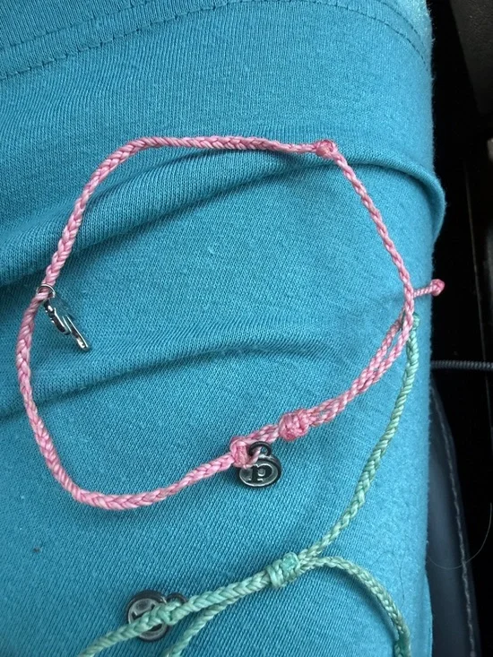 PacSun Braided Friendship Bracelets in Pink, Green, Cream, Teal - Picture 2 of 3